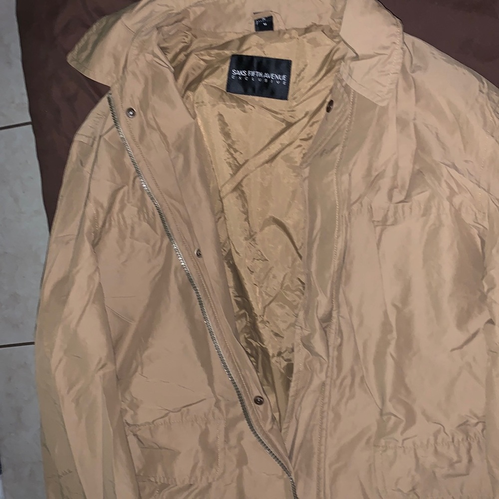 Saks Fifth Avenue Exclusive Beige wind breaker coat